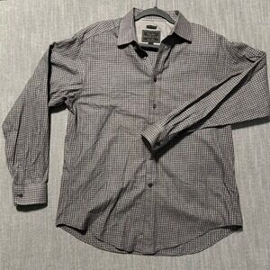 Jos. A. Bank Reserve Cotton Cashmere Silk Shirt Mens L Brown Traditional Fit